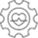 Gear with Heartbeat Line Icon